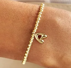 Bubble initial bracelets