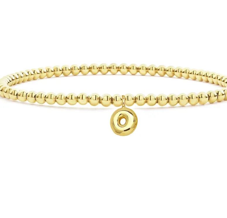 Bubble initial bracelets
