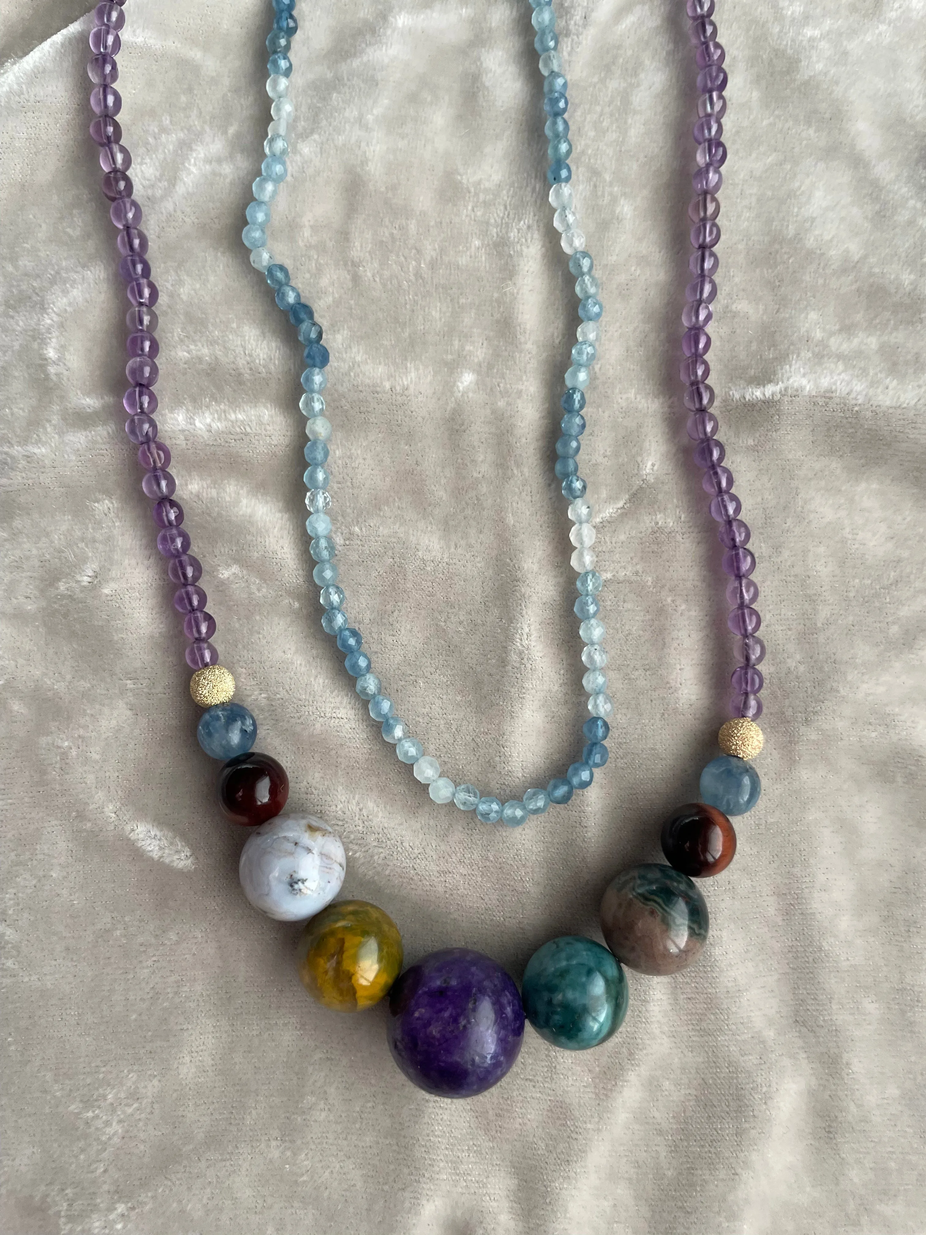Bubbles Necklace - Amethyst