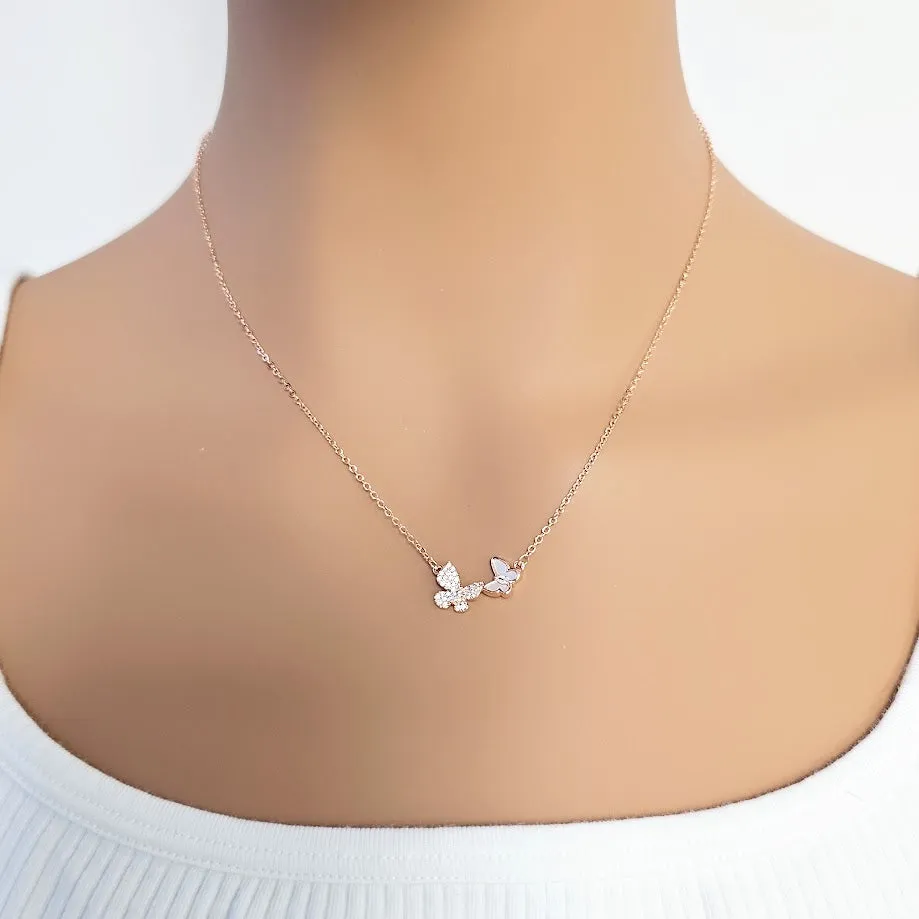 Butterfly Cubic Zirconia  Necklace