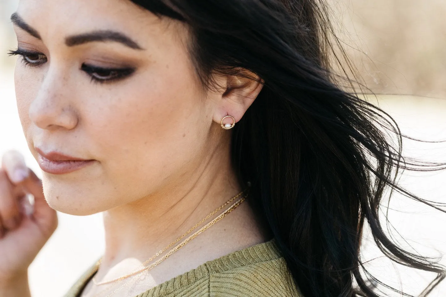 Caroline Dainty Gemstone Earrings