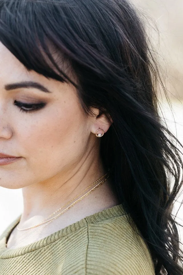 Caroline Dainty Gemstone Earrings