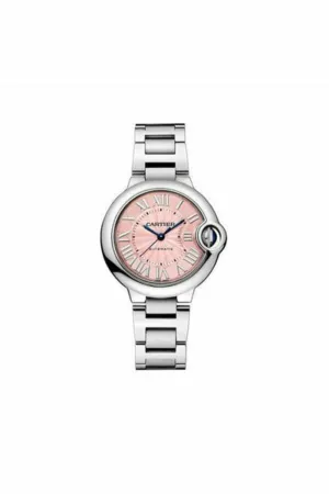 cartier ballon bleu de cartier stainless steel 33mm ladies watch