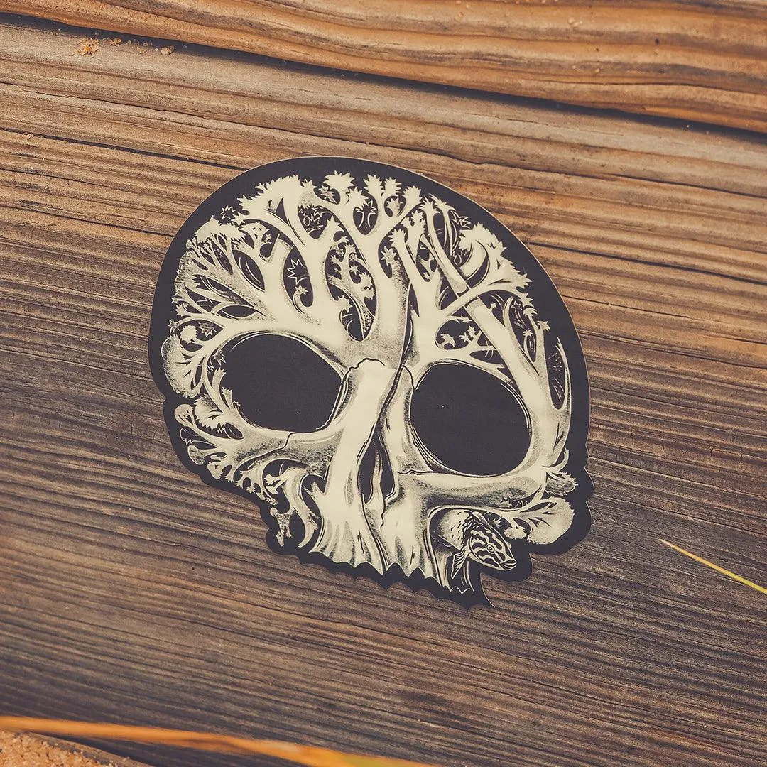 CC X WHOI Coral Skull Sticker