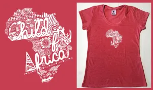 Child of Africa Ladies T-shirt
