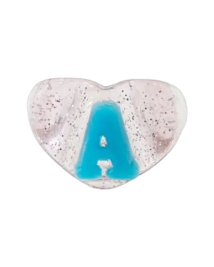 CHOOSE YOUR INITIAL: SIZE 5/6 CLEAR GLITTER LUCKY RING