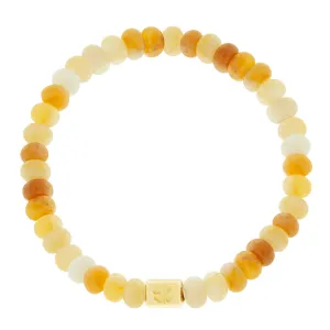 Clover Ingot on Yellow Aventurine Bead Bracelet