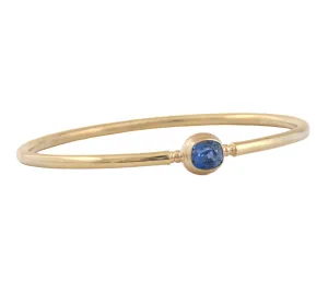 Cushion Cut Blue Sapphire Bangle Bracelet