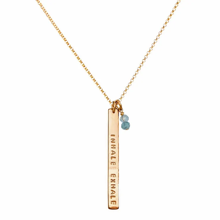 Custom Skinny Bar Necklace | Gold