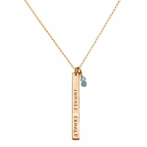 Custom Skinny Bar Necklace | Gold