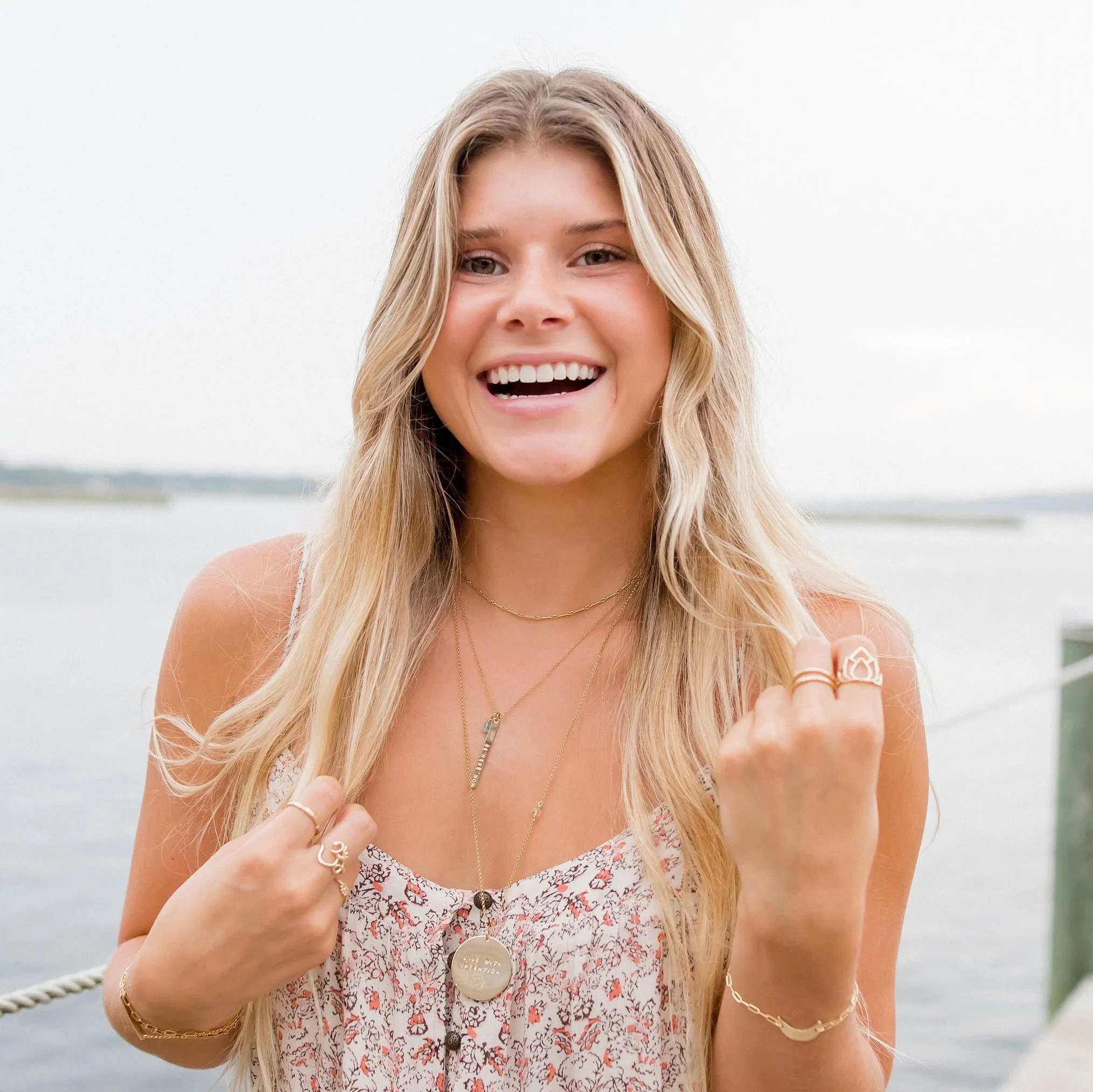 Custom Skinny Bar Necklace | Gold