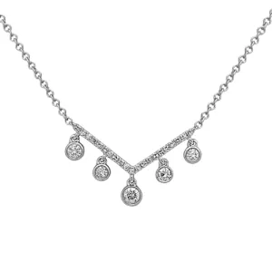 Diamond Bezel Chandelier Necklace