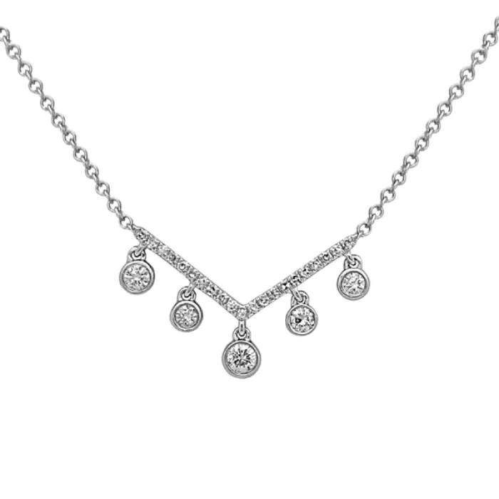 Diamond Bezel Chandelier Necklace