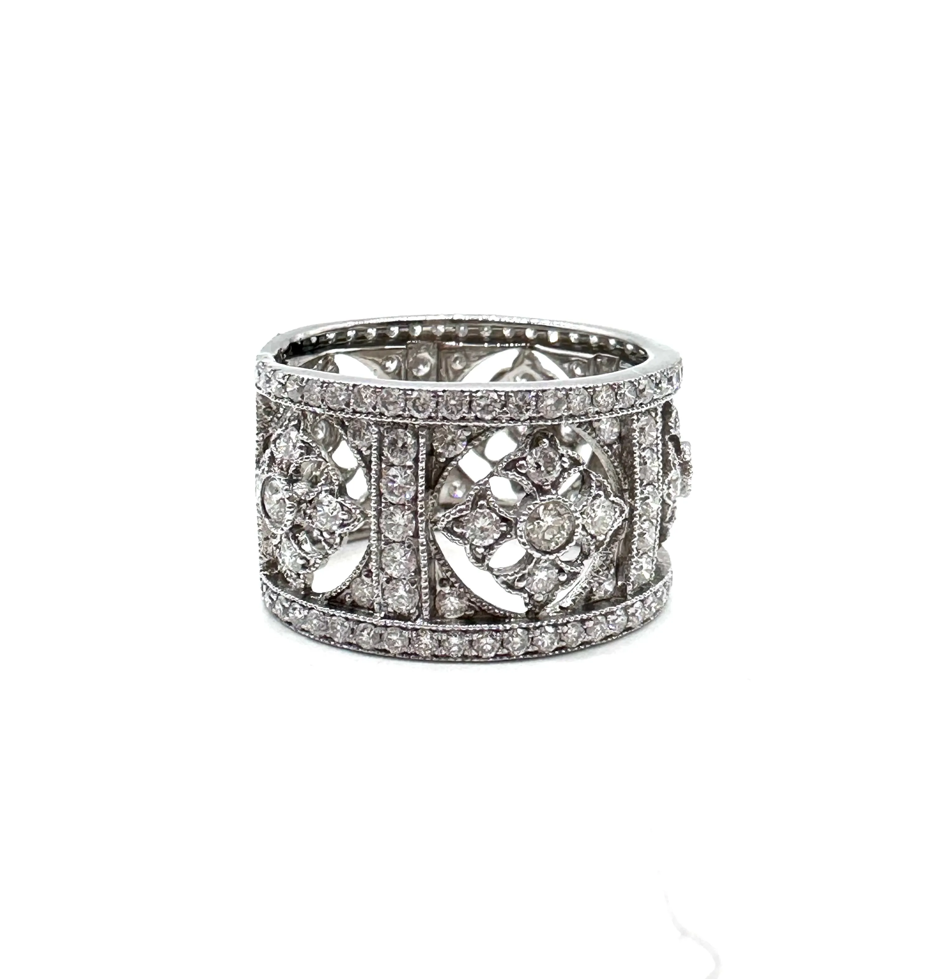 Diamond Cross cutout ring