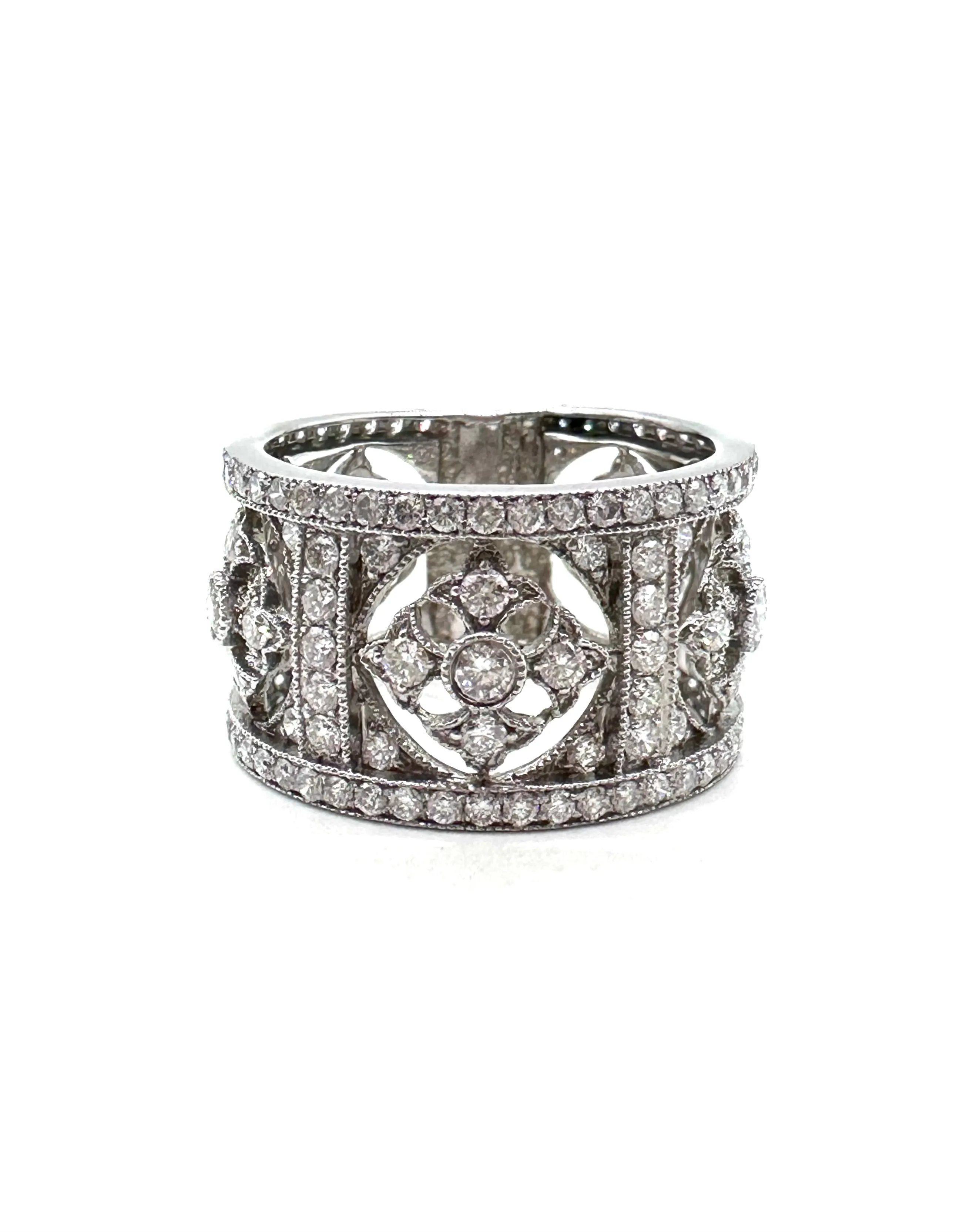 Diamond Cross cutout ring