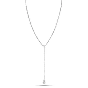 Diamond Teardrop Lariat Necklace
