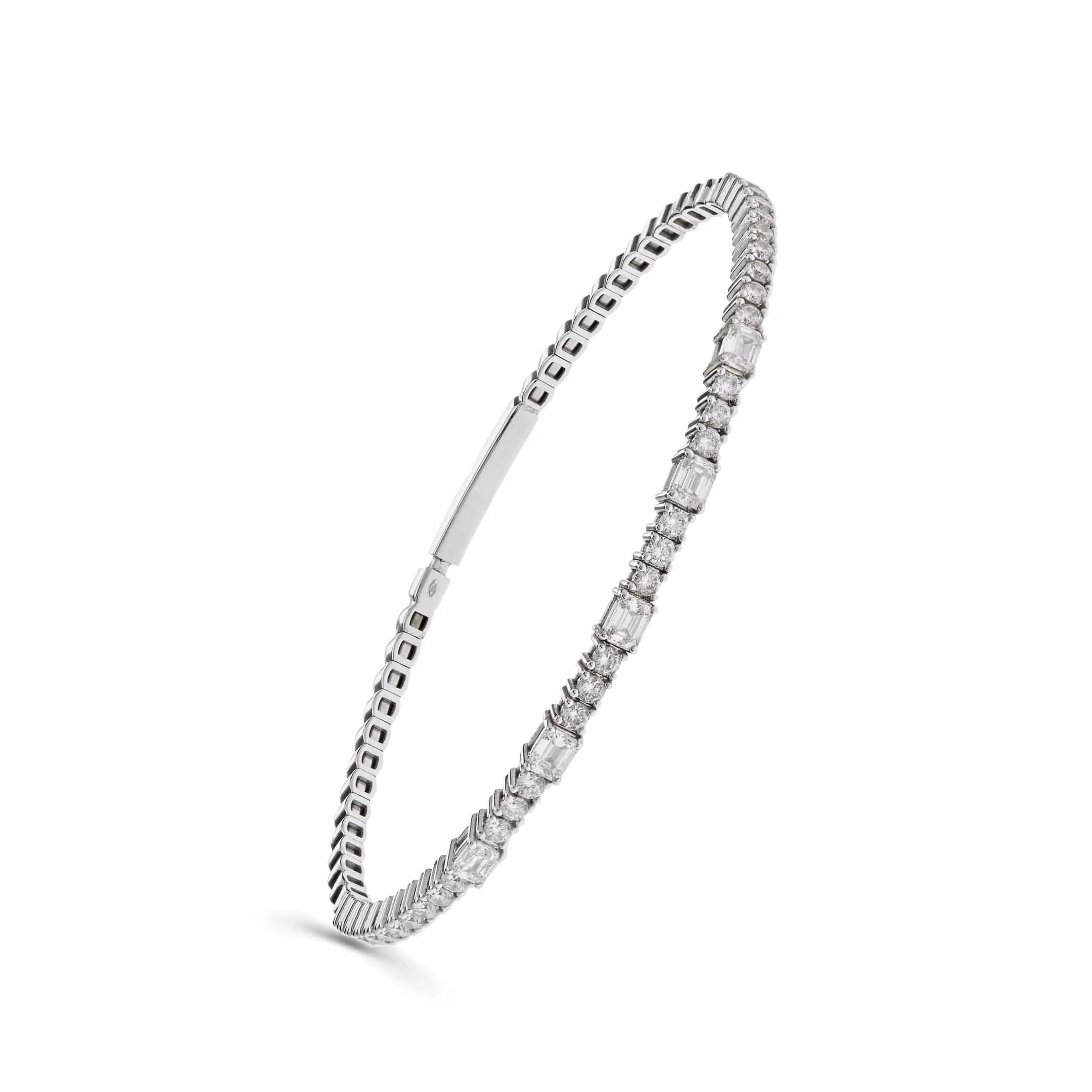 Diamond White Gold Bangle