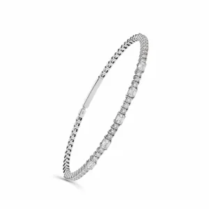 Diamond White Gold Bangle
