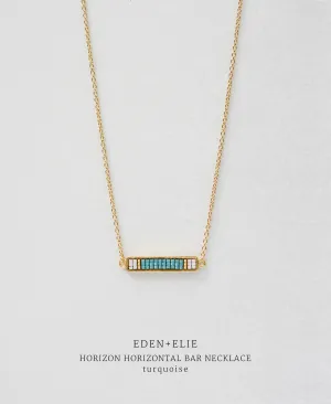 EDEN   ELIE Horizon Horizontal bar necklace - turquoise