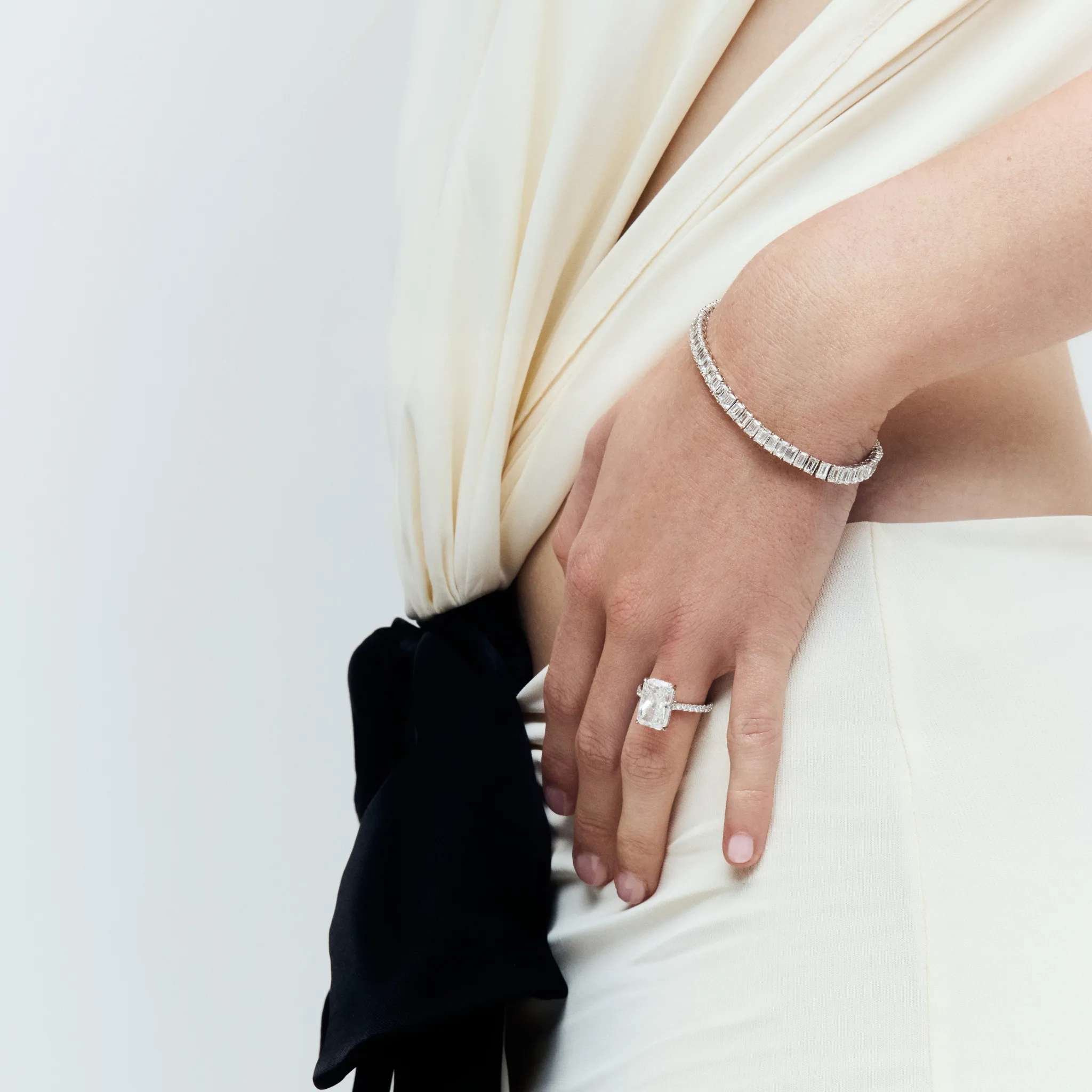 Emerald Cut Diamond Tennis Bracelet