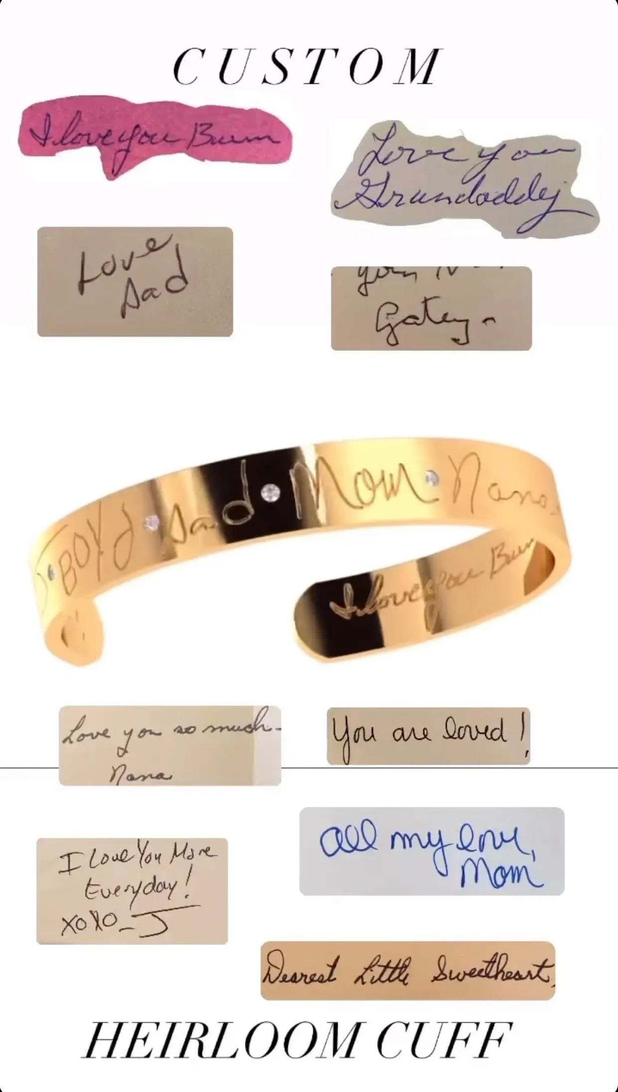 Engraved Keepsake Cuff