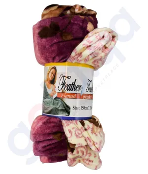 FEATHER TOUCH SINGLE FLEECE BLANKET CORAL ASSORTED COLOR