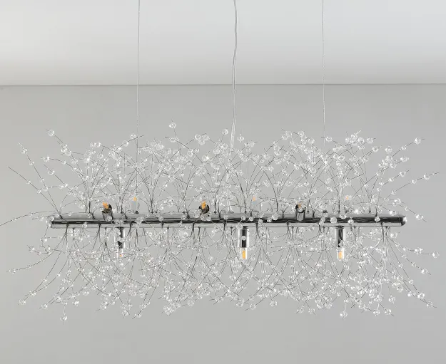 Francesca Contemporary Clear Crystal Chandelier