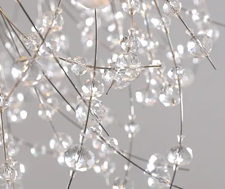 Francesca Contemporary Clear Crystal Chandelier