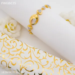 Freemen 1mg Dimond with gold plated kada braslat - FWGB035