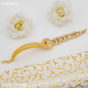 Freemen 1mg Dimond with gold plated kada For Women - FWGB033