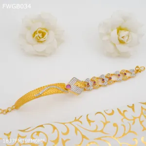 Freemen 1mg Dimond with gold plated kada For Women - FWGB034