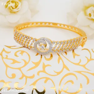 Freemen 1mg Gold plated rhodium Bangles For Women - FWGB030