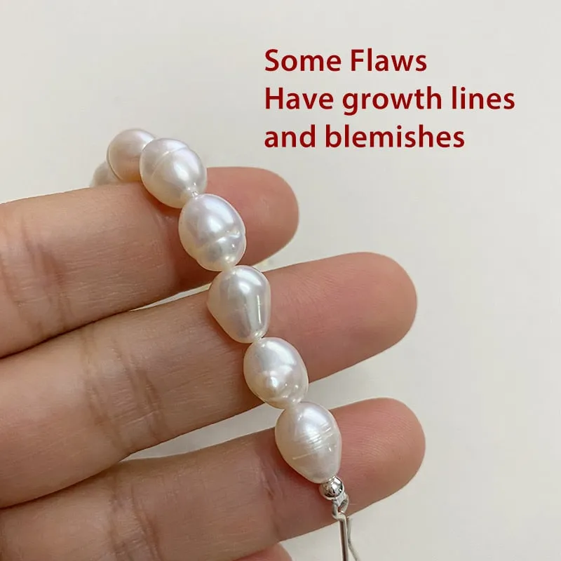 Freshwater Pearl Necklace 925 Sterling Silver Clasp