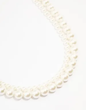 Freshwater Pearl Strand Real Gold Plated Necklace