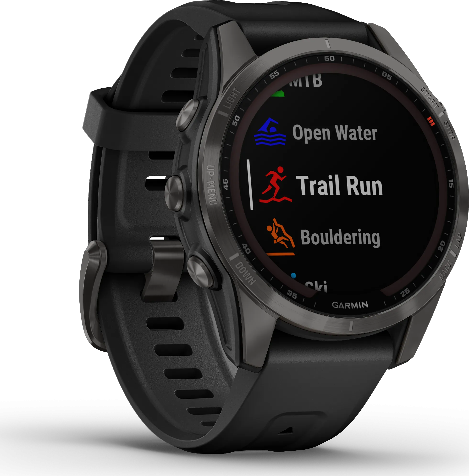 Garmin Fenix 7S Sapphire Solar Carbon Grey/Black | Buy Garmin Fenix 7S Sapphire Solar Carbon Grey/Black here | Outnorth