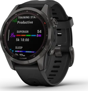Garmin Fenix 7S Sapphire Solar Carbon Grey/Black | Buy Garmin Fenix 7S Sapphire Solar Carbon Grey/Black here | Outnorth