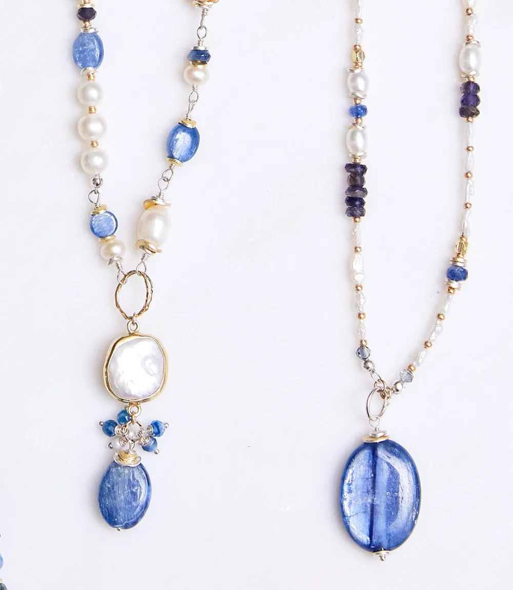 Gemstone Beaded Pendant Necklace
