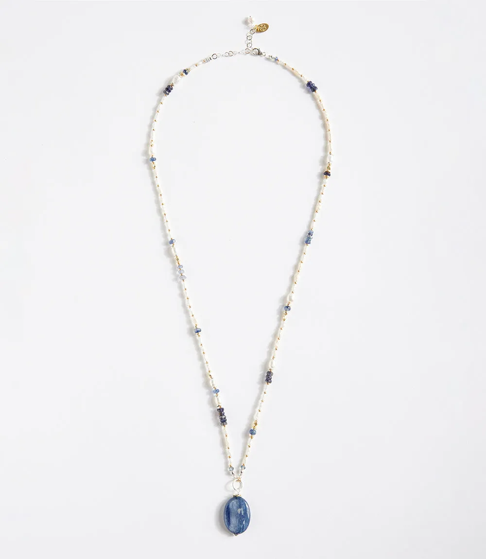 Gemstone Beaded Pendant Necklace