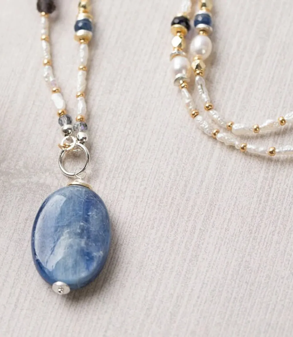 Gemstone Beaded Pendant Necklace