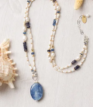 Gemstone Beaded Pendant Necklace