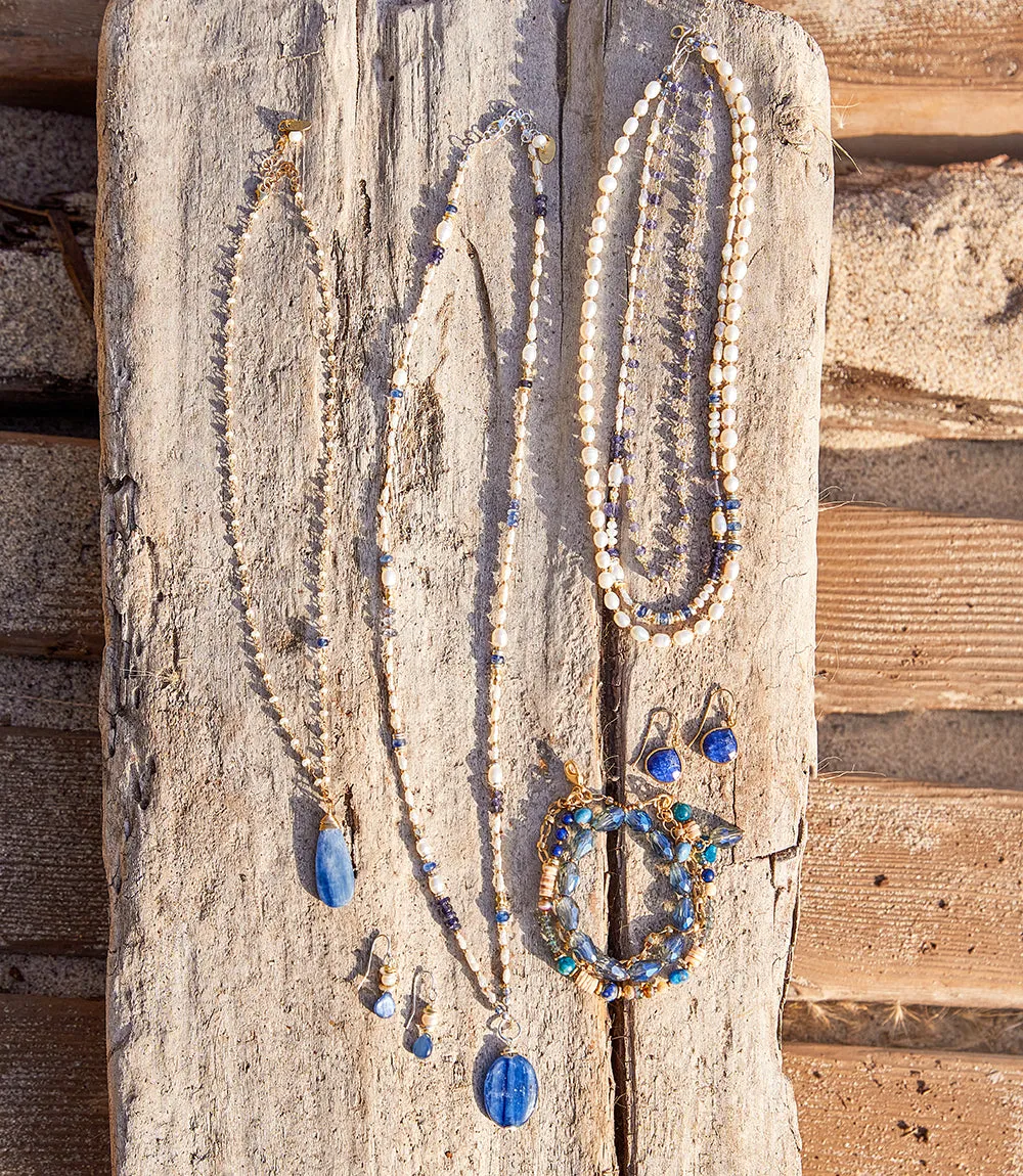 Gemstone Beaded Pendant Necklace