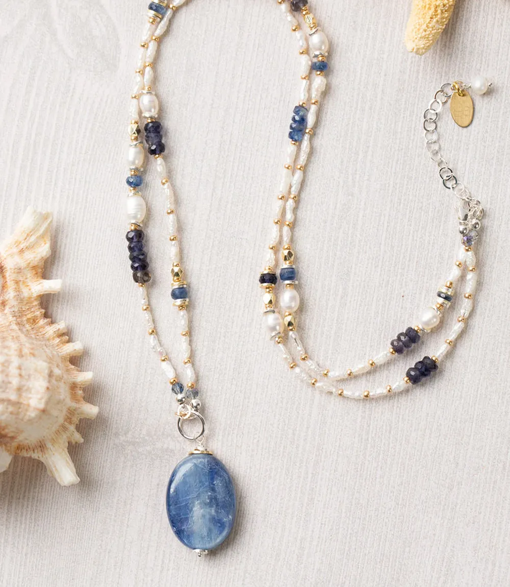 Gemstone Beaded Pendant Necklace