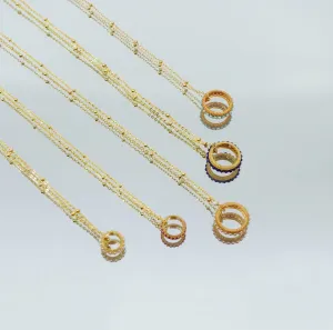 Gemstone Wheel Pendant Necklace