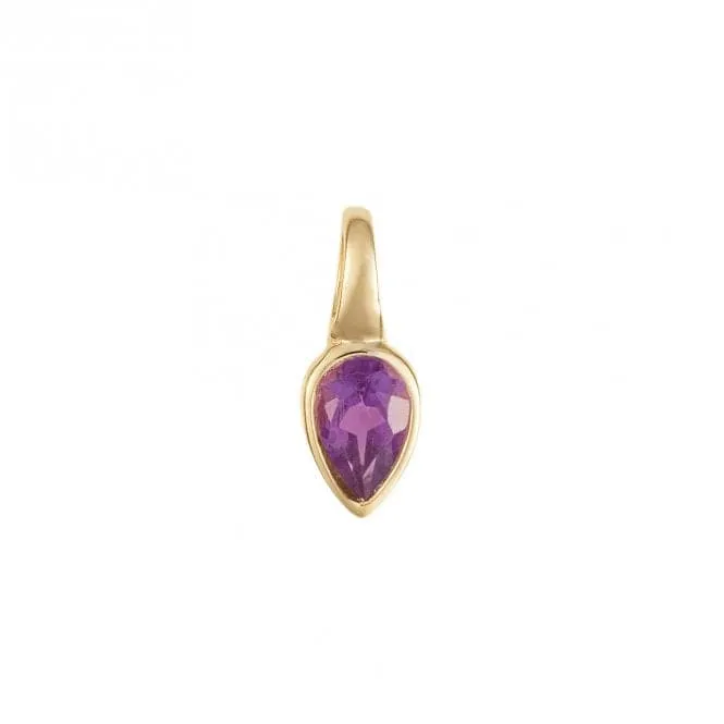 Gold Plated Birthstone February Amethyst Pendant P5215