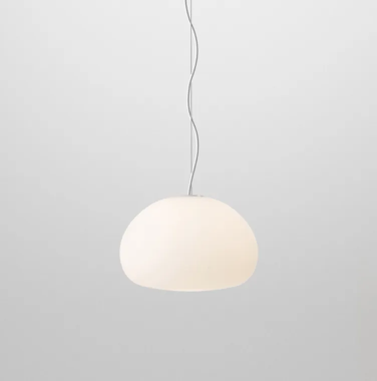 Halfdan White Frosted Pendant Light