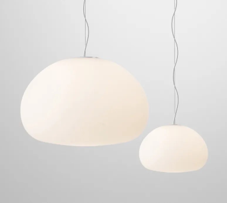 Halfdan White Frosted Pendant Light
