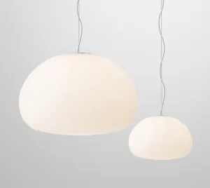 Halfdan White Frosted Pendant Light
