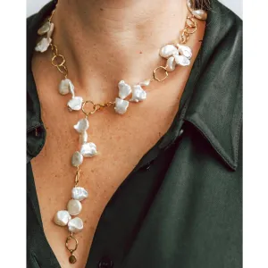 Handmade Statement Keshi Pearl Necklace