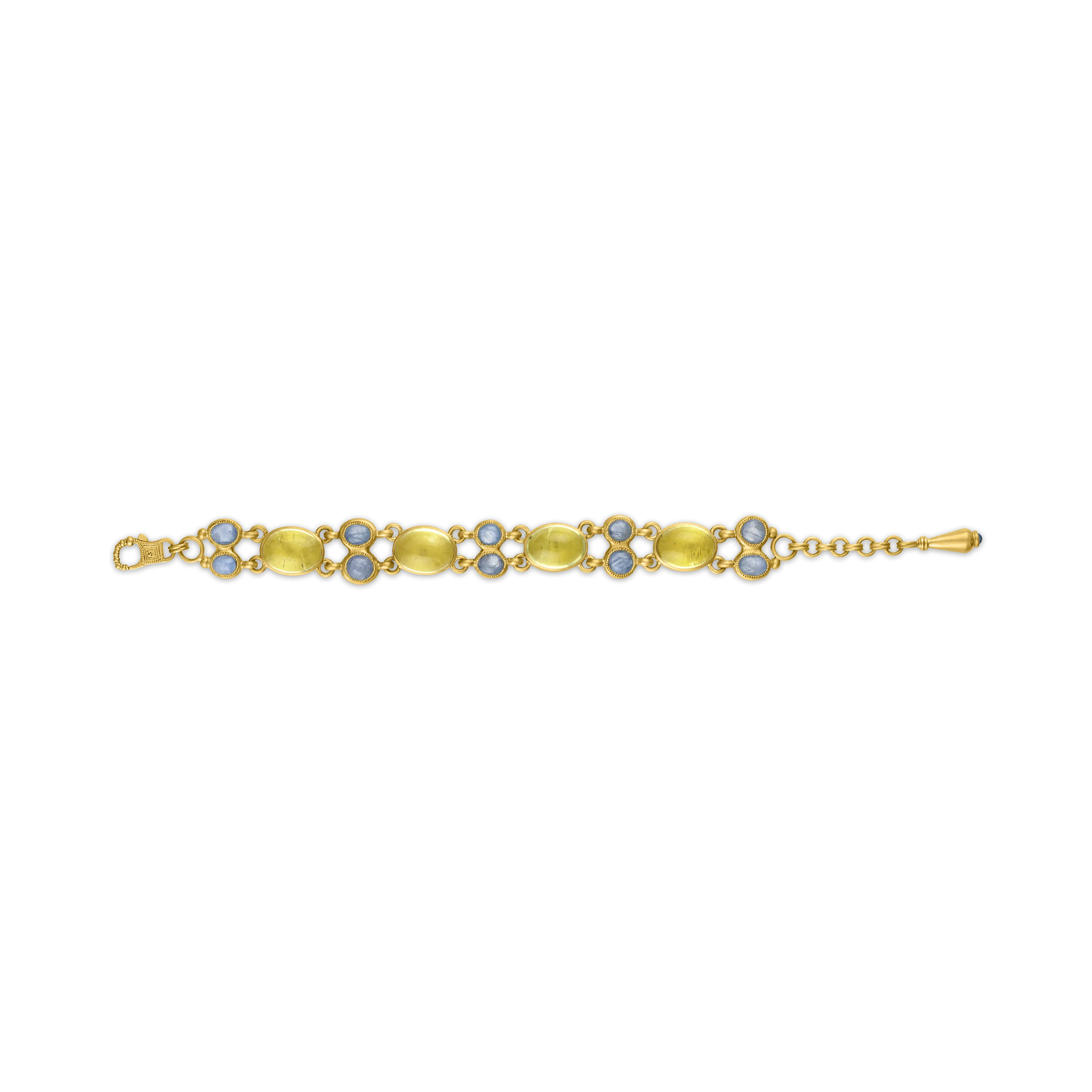 Hemera and Nyx Star Sapphire and Golden Beryl Bracelet