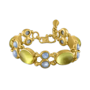 Hemera and Nyx Star Sapphire and Golden Beryl Bracelet